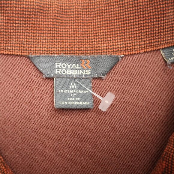 Royal Robbins Men's Size Medium Textured Rust Colored Button Front Shirt - Picture 3 of 9